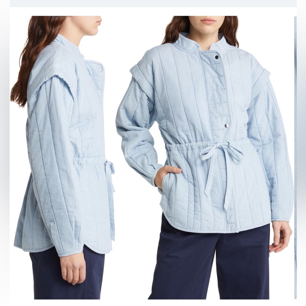 Treasure & Bond quilted chambray jacket